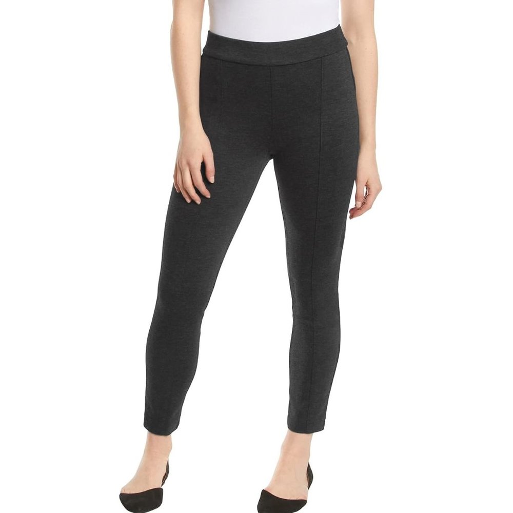 NWoT Anne Klein Womens Tummy Control Stretch Ponte Pants Gray Size L $60 9C055